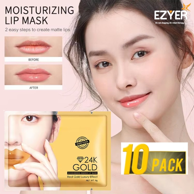 24K Gold Moisturizing Lip Mask - 06gm (10 Pcs)