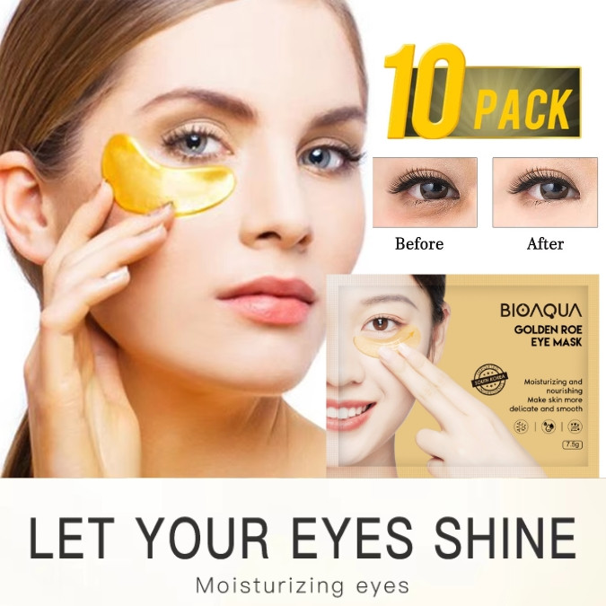 BIOAQUA® Golden Roe Moisturizing Eye Mask - (10 Pcs)